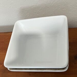 Simple Editions The Pampered Chef Simple Additions White Square 7.5 Vegetable